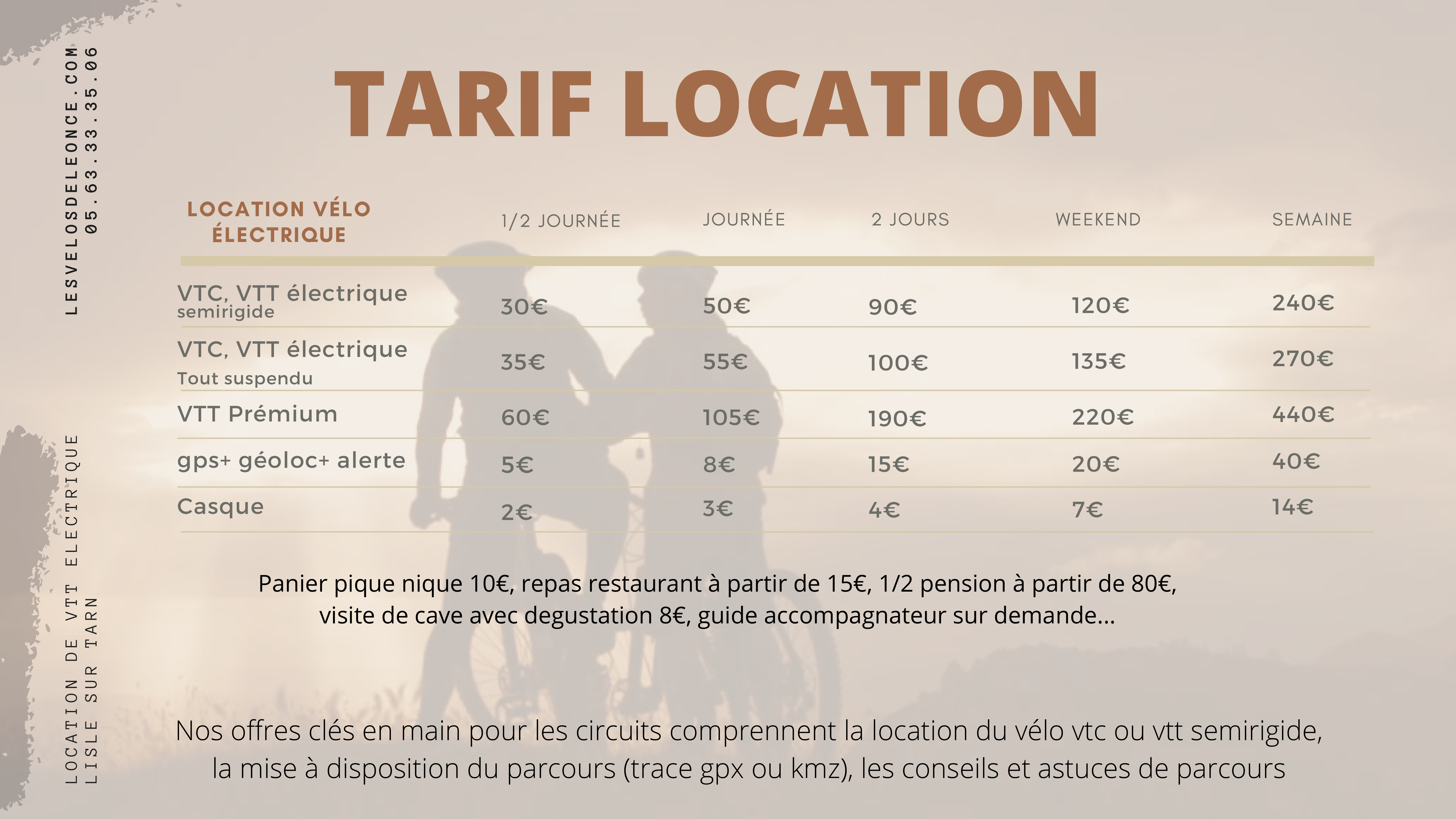 Tarif discount location velo